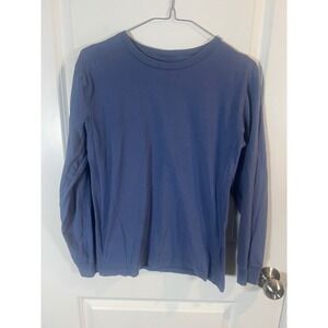 George Mens Long Sleeve T-Shirt Crewneck Blue XS